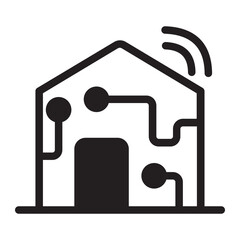 Smarthouse glyph icon