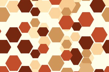 Colorful Hexagonal Patterns in Warm Earthy Tones for Modern Design
