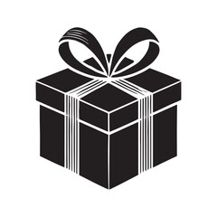 gift box silhouette vector
