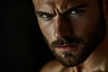 Fototapeta premium Perfect for bodybuilding, strength training, and fitness lifestyle imagery, generative AI