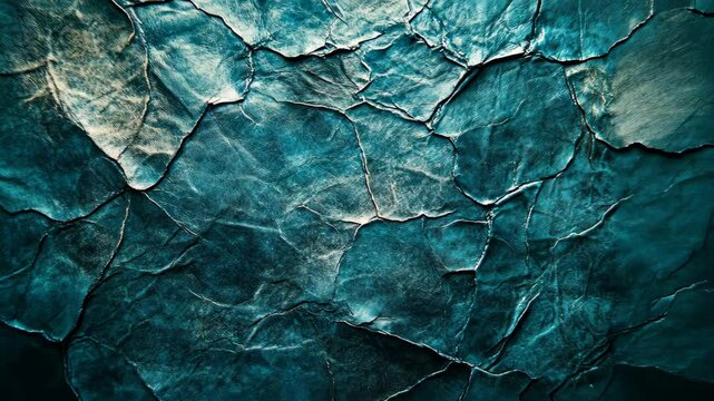 Textured blue surface with deep creases and natural patterns showcasing intricate details in a striking composition