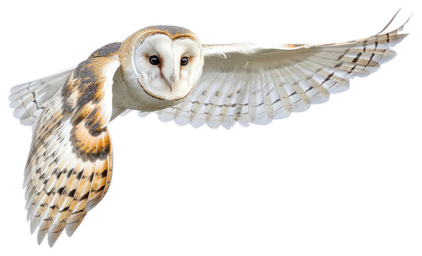 PNG Barn owl flying background white bird.