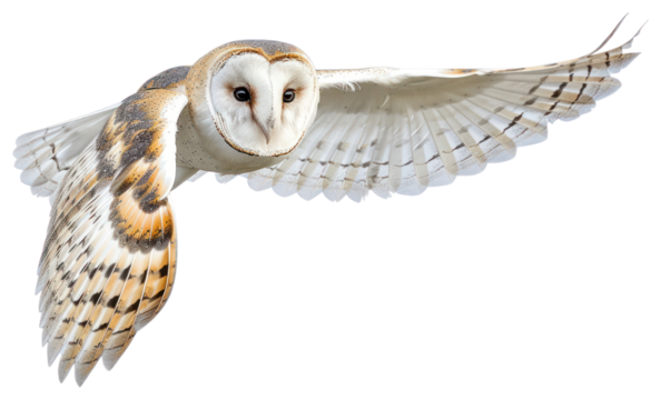 PNG Barn owl flying background white bird.