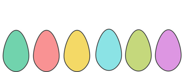  colorful Easter eggs.