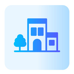 Building  gradient icon