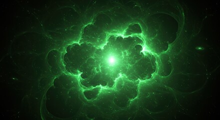 Obraz premium Green Galactic Core Explosion