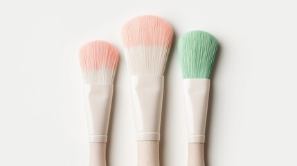 Art brushes with colorful paint: creative tools for artists and designers