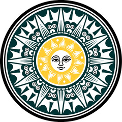 Crisp Sun Mandala Design High Quality Editable Mandala Vector Design and Illustration
