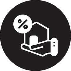 mortgage glyph icon