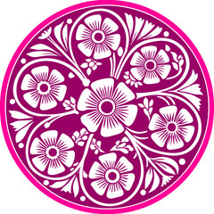 Sharp Clean Mandala With Detailed Floral Design High Quality Editable Mandala Vector Design and Illustration