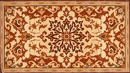 Intricate Persian Carpet Texture with Vibrant Colors and Detailed Patterns.