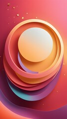  3D renderings of abstract background representing the hopes, love, and success of 2025. for cell phone, mobile phone, cellular phone, smart phone / wallpaper/locking screen