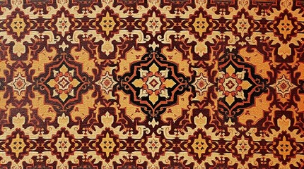 Intricate Persian Carpet Texture with Vibrant Colors and Detailed Patterns.