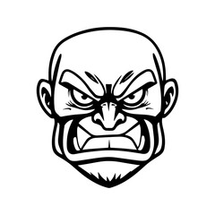 Angry monkey mascot logo design
