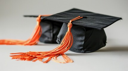 Bachelor Graduation Caps With Tassels For Graduation on white background
