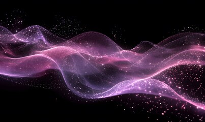 Obraz premium translucent wave of particles with a soft light effect