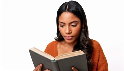 woman reading book