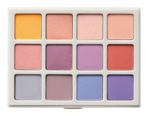 Fototapeta premium PNG Eyeshadow palette white background blackboard cosmetics.