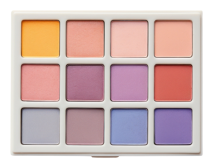 PNG Eyeshadow palette white background blackboard cosmetics.