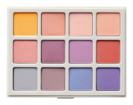 PNG Eyeshadow palette white background blackboard cosmetics.