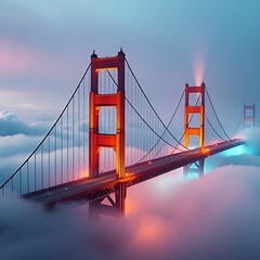 Fototapeta premium Golden Gate Bridge in Fog