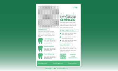Professional Dental Care Services Flyer Design . this is an amazing vibrant template for using in the dental clinic.