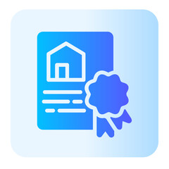 Obraz premium Certification gradient icon