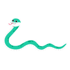 Cute Green Snake illustration