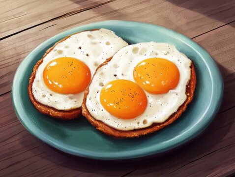 Fried Eggs on Toast