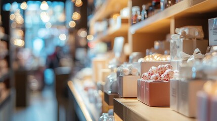 Luxurious interior of a boutique store