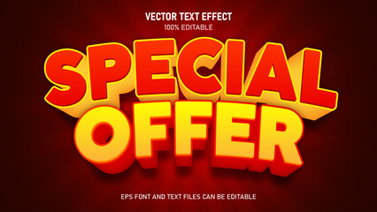 Special offer 3d style modern editable text effect