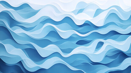 Flowing blue energy waves, digital pattern. Oscillation. Illustration