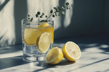 Water with lemon and thyme