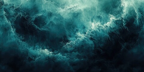 Abstract Teal and Dark Green Water Texture