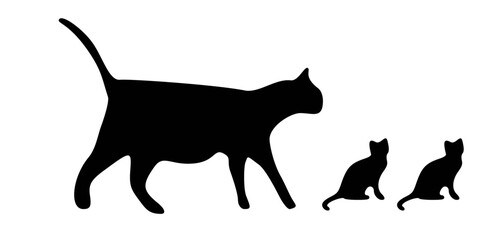 cat, animal, silhouette, dog, vector, pet, black, illustration, mammal, feline, kitten, kangaroo, cartoon, wild, tail, outline, domestic, animals, nature, art, jump, design, pets, cats