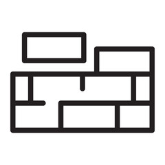 Brickwall  line icon