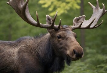 Majestic Moose Roaming in a Lush Jungle