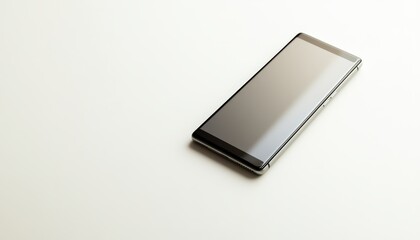 Modern Smartphone Mockup Blank Screen White Background