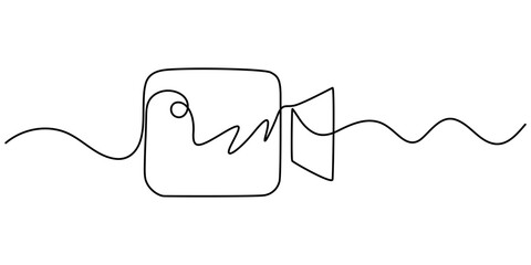 Zoom out icon in continuous line drawing style. Line art of magnifying glass with a sign of minus. Vector illustration. Abstract background, Zoom out symbol, outline pro vector illustration. one line.