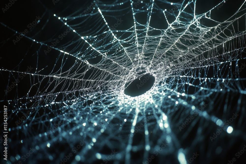 Wall mural web a web of glowing lines forming a radiant pattern. generative ai