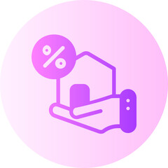 mortgage gradient icon