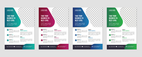 Corporate business flyer template design set and Brochure design.