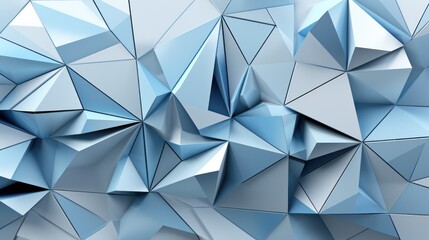 Fototapeta premium Abstract 3D Blue Geometric Polygonal Background