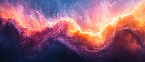 Fluid Nebulae Soft flowing nebulae of energy expanding in vibrant hues. Generative AI