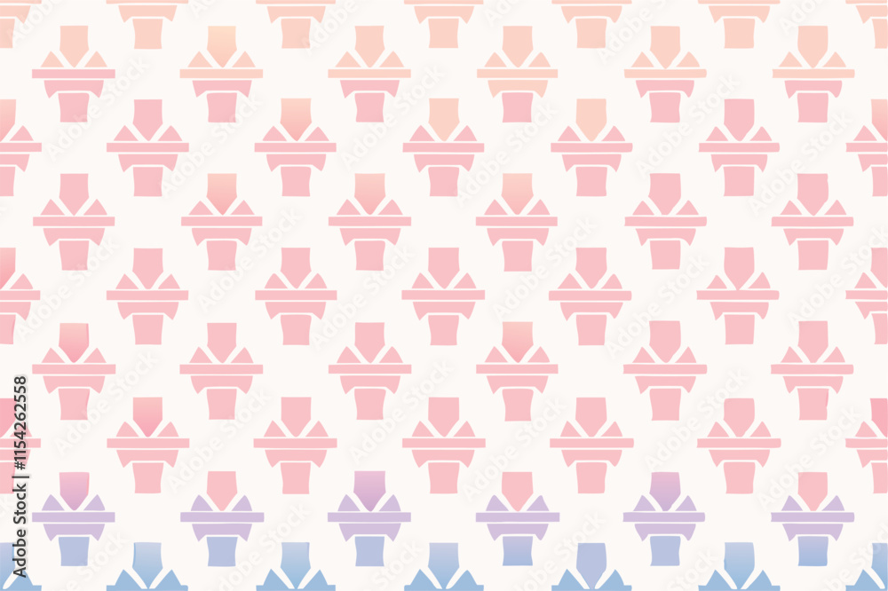 Poster Intricate floral vector pattern with a soft gradient background, perfect for wallpapers or fabric designs in various color schemes