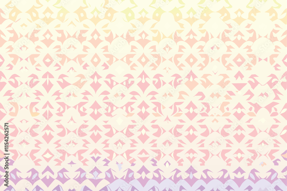 Poster intricate floral vector pattern with a soft gradient background, perfect for wallpapers or fabric de