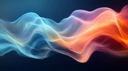 Obraz premium misty waves of color gently through space. Generative AI