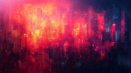 Fototapeta premium Pixelated designs with glitches and tech-like patterns. Generative AI