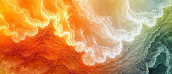 merging with fractal elements in bright colors. Generative AI