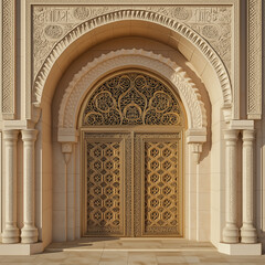 Fototapeta premium Door Gate with Ornaments. AI Generated